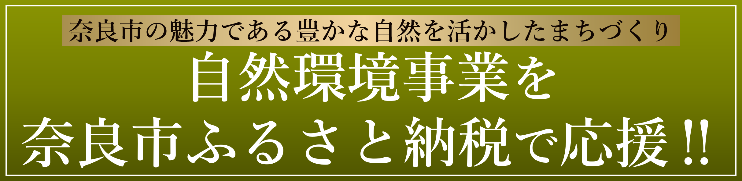 ふるさと納税の使いみち(自然環境事業)