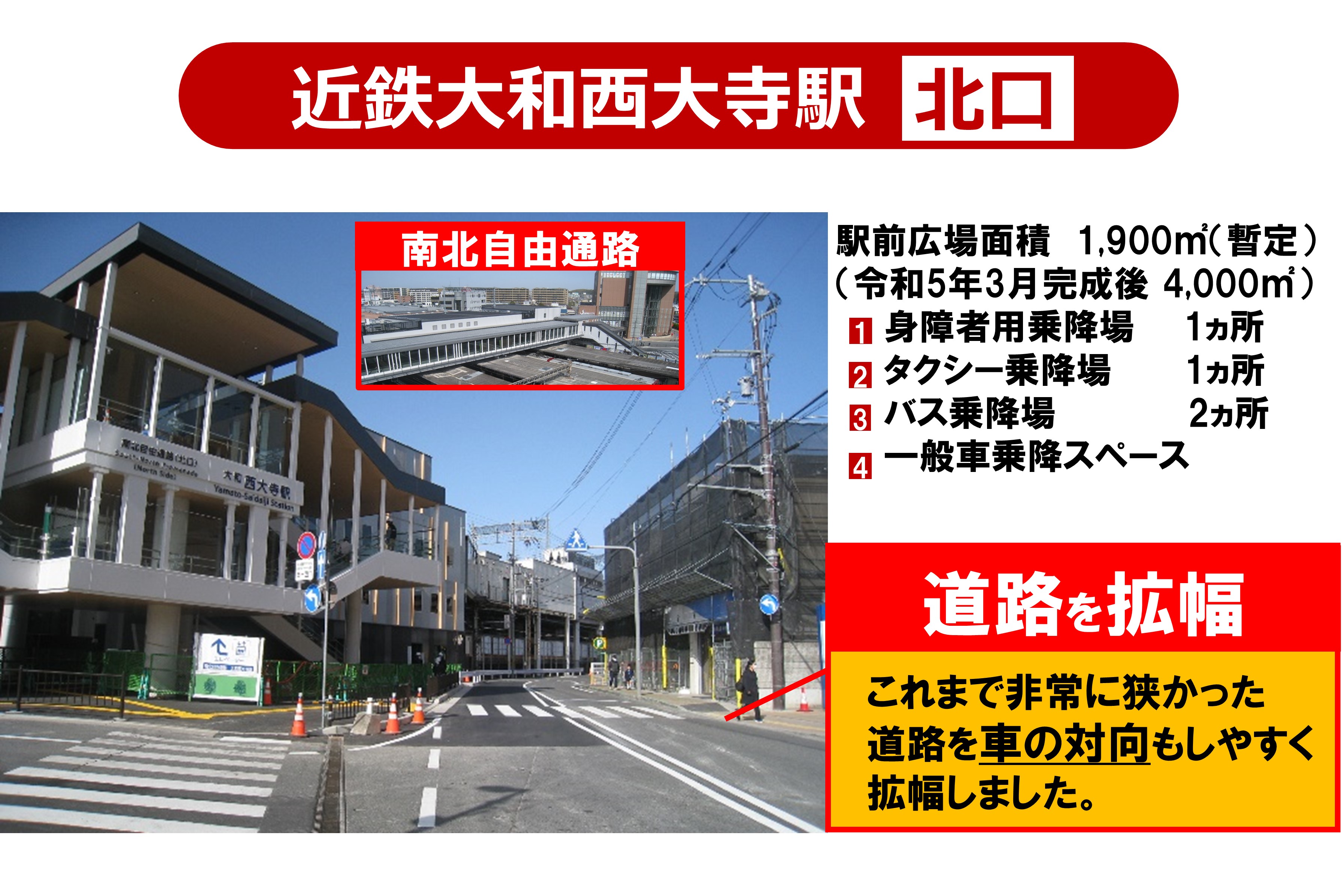 北口駅前広場前道路の拡幅画像