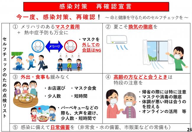 感染対策 再確認宣言
