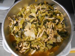 2023年2月食育の日お揚げと菜っぱの炊いたん