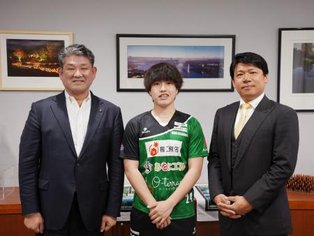 奈良ドリーマーズシーズン終了に伴う表敬訪問(キャンベラの間)
