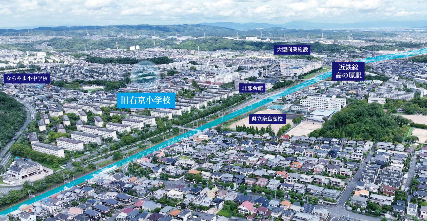 旧右京小学校(HP掲載用航空写真)