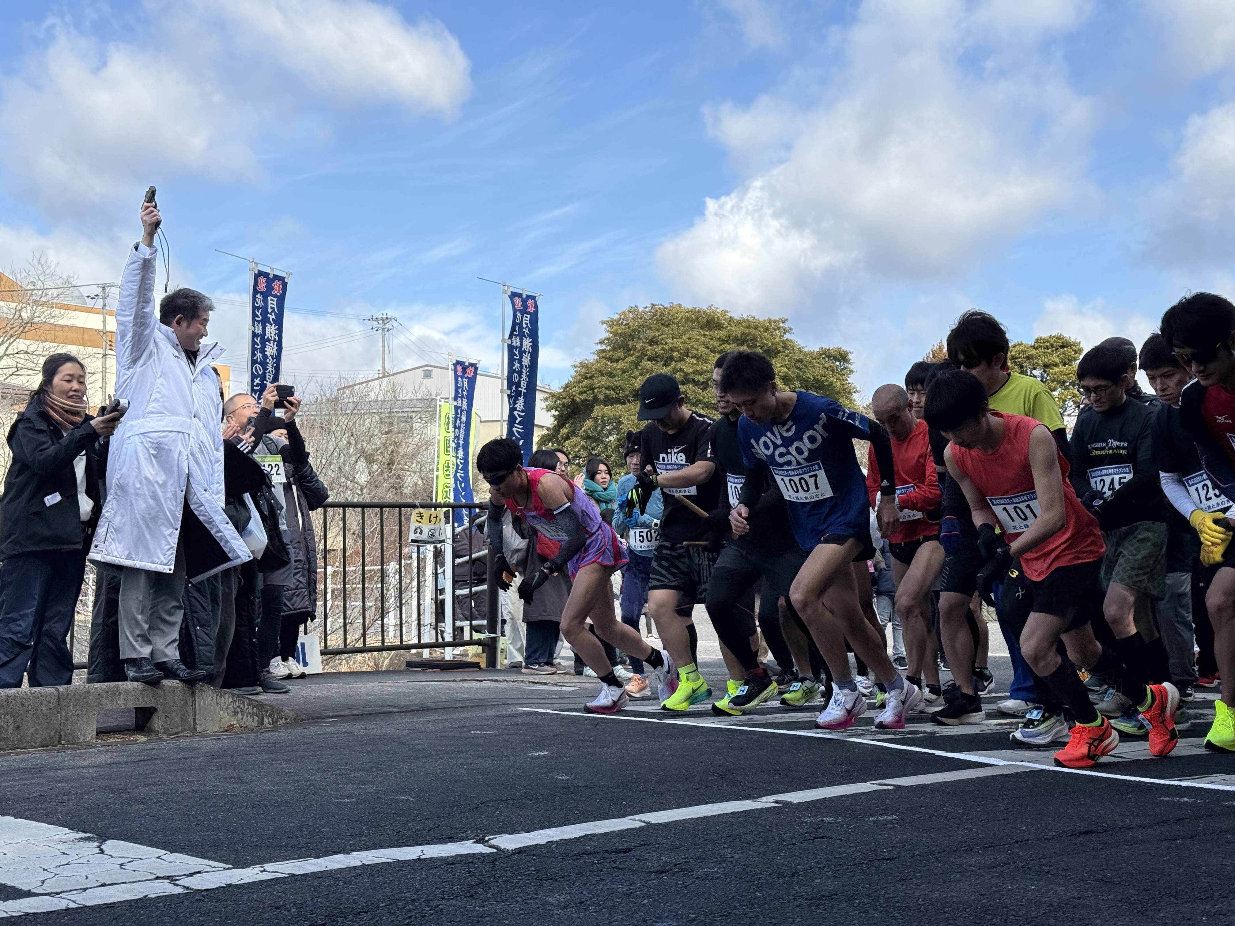 第40回記念月ヶ瀬梅渓早春マラソン大会開会式