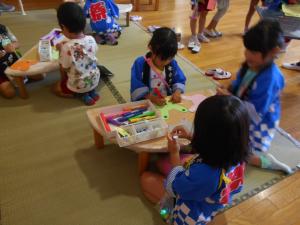 5歳児お面づくりしたよ