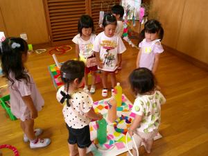 輪投げ屋さんに乳児さんが来てくれました