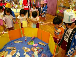 3歳児魚釣り