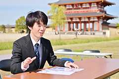 奈良大学　片岡さんの写真