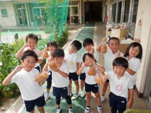 佐保幼　染色体験準備3