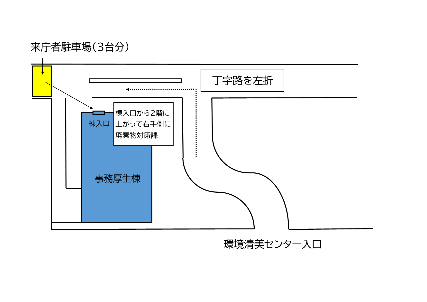 来庁者駐車場地図