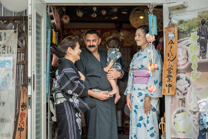 着物あそびにっこりでのサードさんご一家