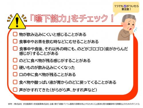 嚥下能力をチェック