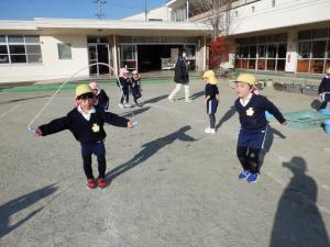 佐保幼　縄跳びチャレンジ1月