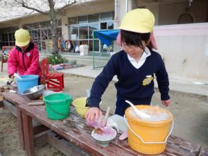 佐保幼　2月プール氷６