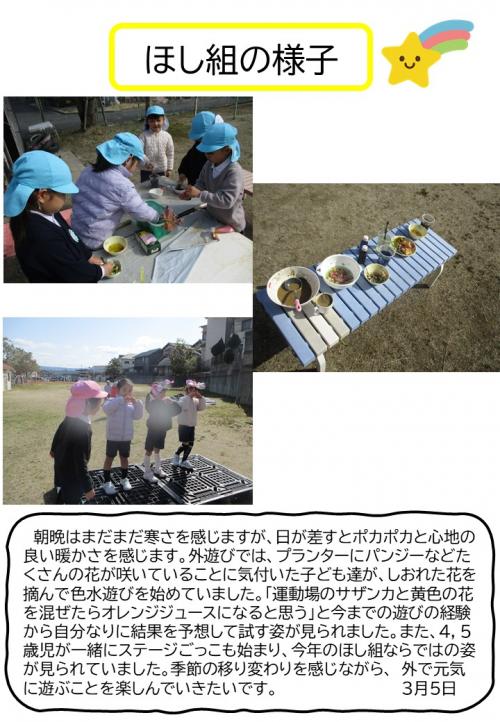 ほし組の様子