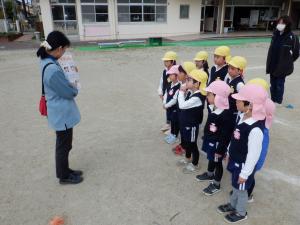 佐保幼　避難訓練3月2