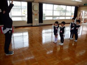 佐保幼　第三学期終業式
