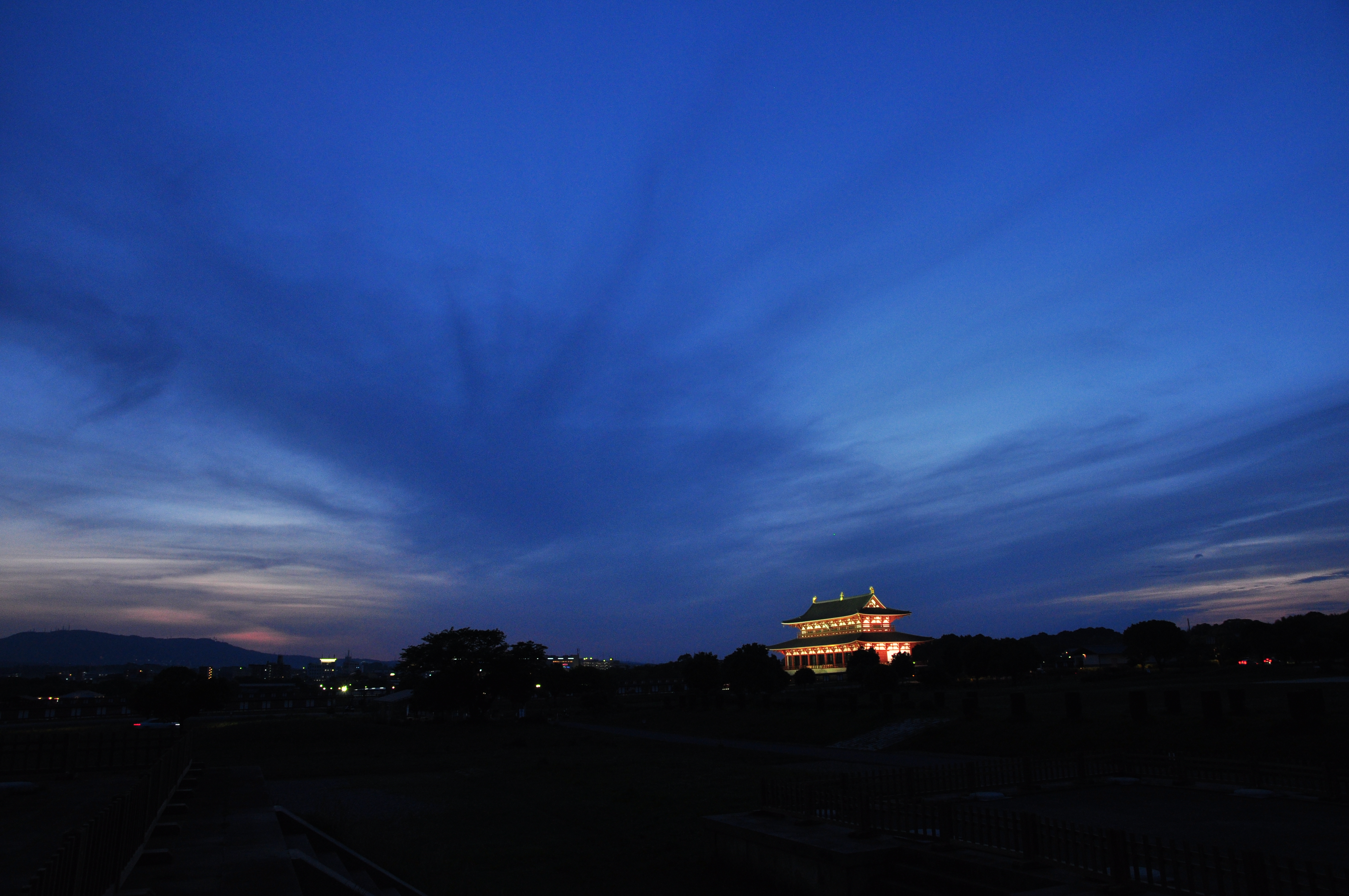 平城宮跡歴史公園の夜空