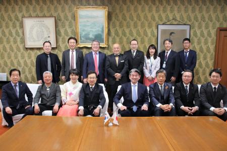慶州商工会議所一行奈良市長表敬訪問