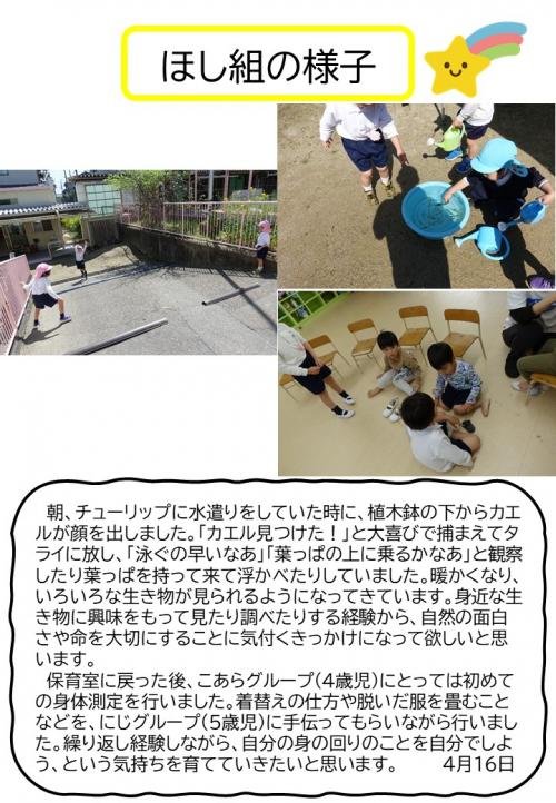 ほし組の様子