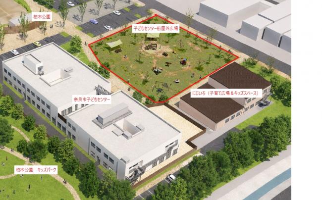 子どもセンター前屋外広場図