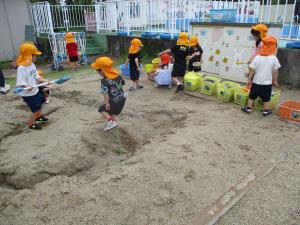園庭の砂場