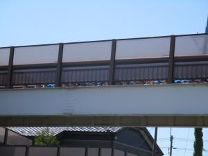 歩道橋からのぞく