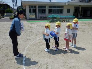 佐保幼　6月避難訓練2