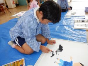 佐保幼　6月25日絵画3