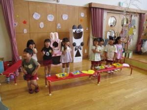 4歳児店番の様子