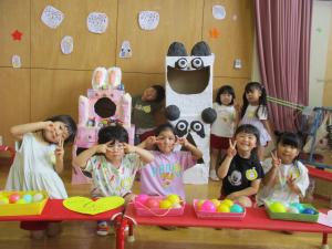 4歳児玉入れしたよ
