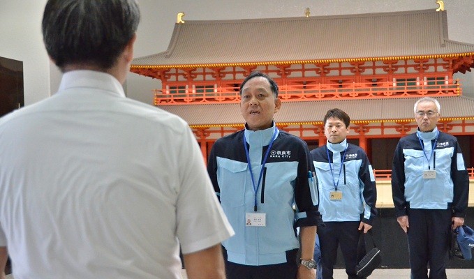 先遣隊 出発式の様子1