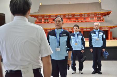 被災地支援に関する派遣職員先遣隊出発式