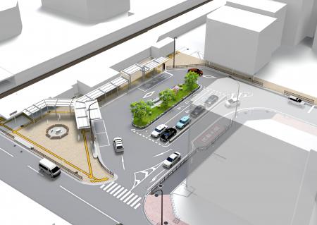 芝辻町四丁目地内（新大宮駅前）工事の完成イメージ図