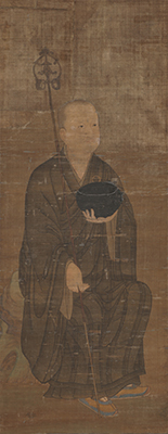 絹本著色元照律師像