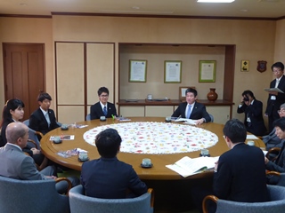 JICAボランティア　市長表敬訪問の画像