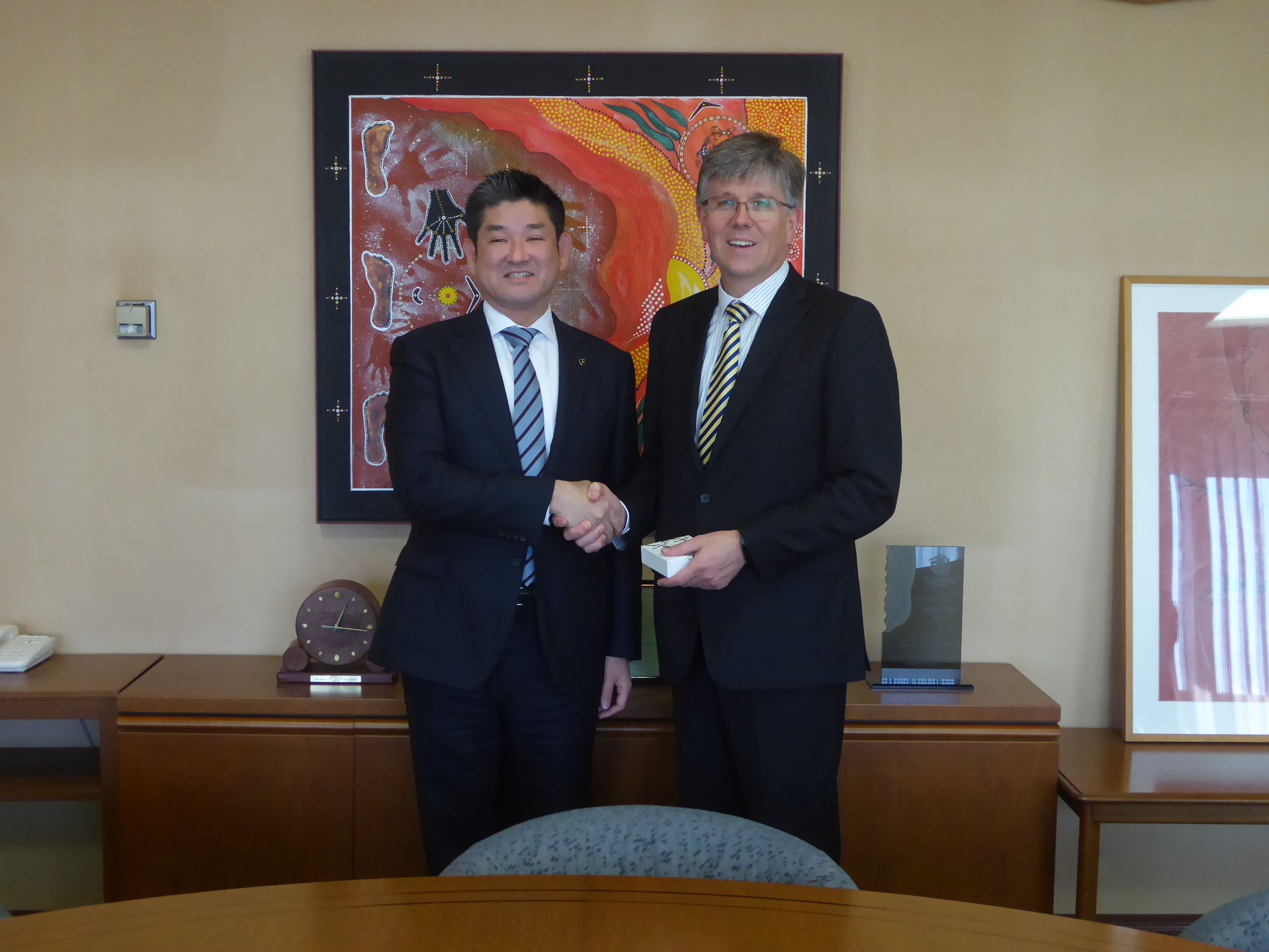 在大阪豪州総領事デイビッド・ローソン氏 表敬訪問の画像