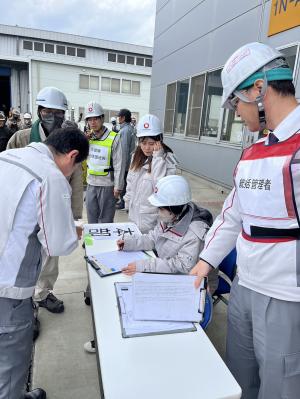 大和ハウス職員による避難状況報告