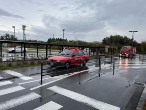 消防車両到着