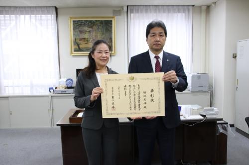 教育長室にて